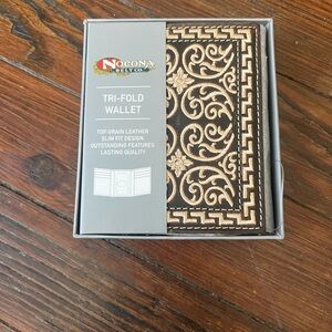 Nocona Tri-Fold Wallet with Intricate Design